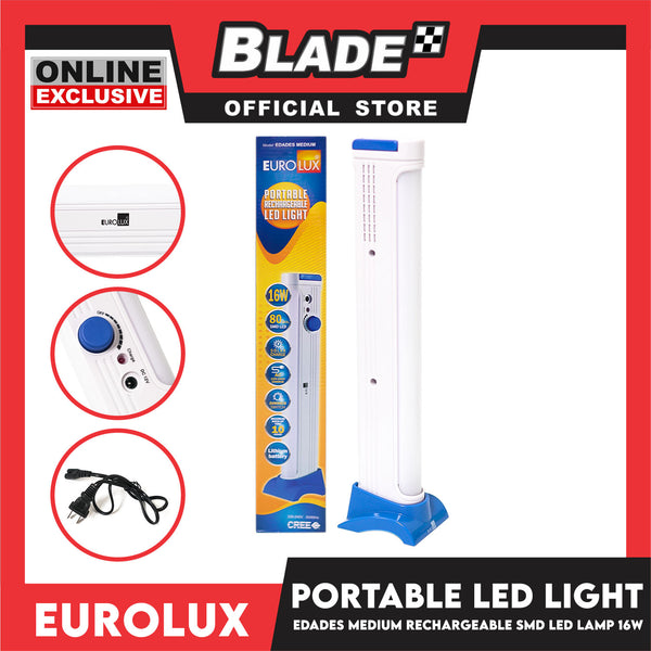 Eurolux Edades Medium Portable Rechargeable LED Light 80pcs SMD LED 16W