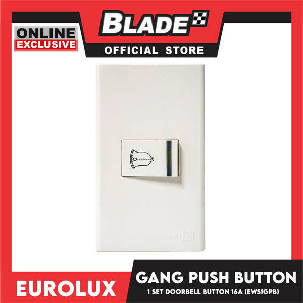 Eurolux Wiring Devices 1 Gang Push Button EWS1GPB 16A