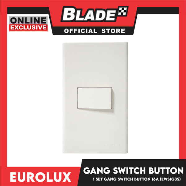 Eurolux  1 Gang 3 Way Switch Button 16A EWS1G3S
