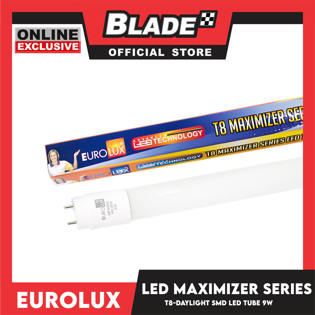 Eurolux Led T8 Maximizer Series Florescent Led Tube Lamp 6500K 9W Daylight