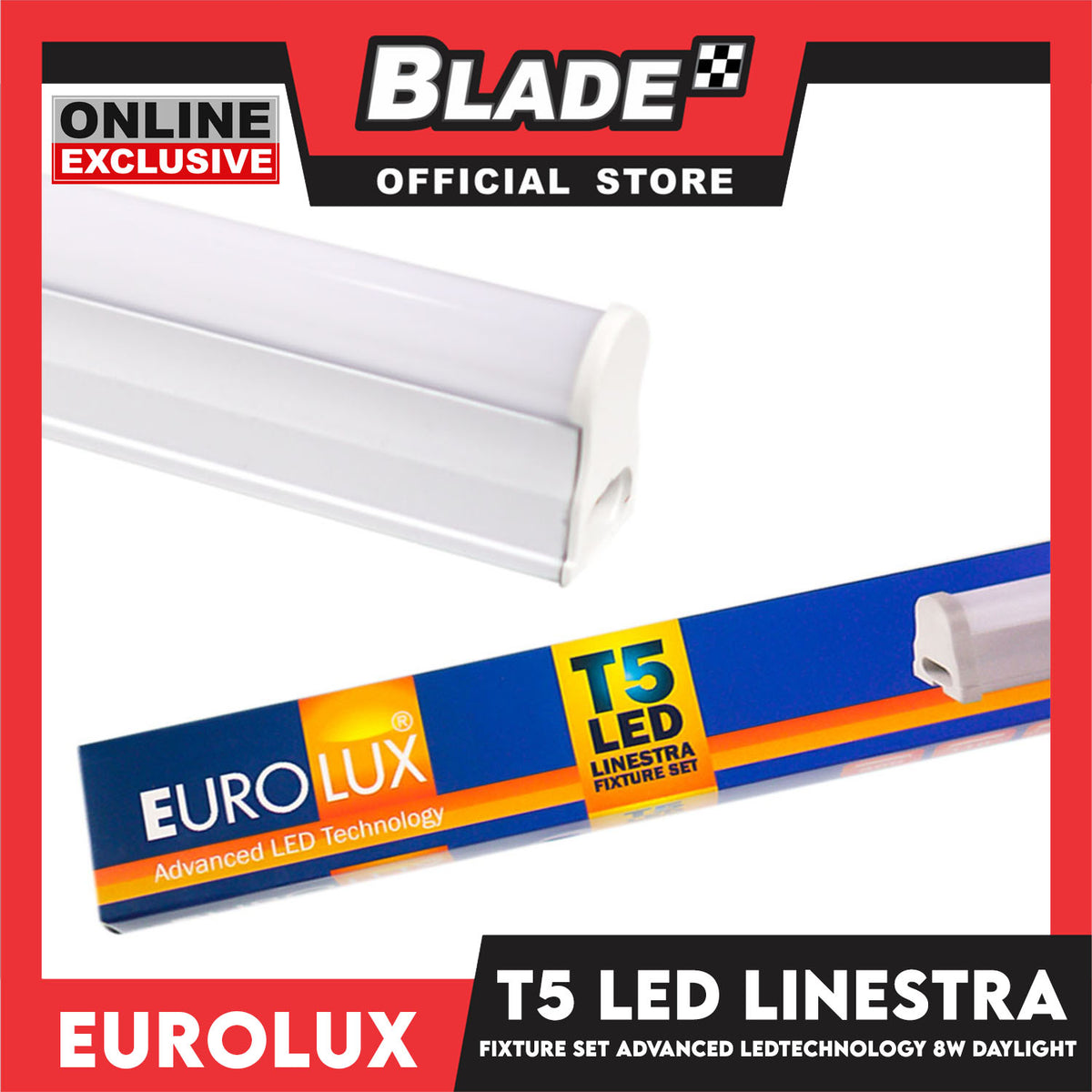 Eurolux T5 LED Linestra Fixture Set 6500K 8W (Daylight)