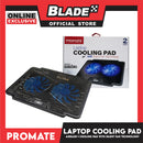 Promate Laptop Cooling Pad with Silent Fan Technology AirBase-1 Specially Design for Gamers