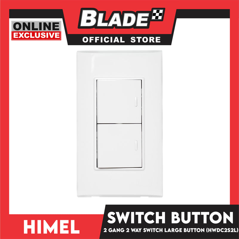 Himel 2 Gang 2 Way Switch Large Button HWDC2S2L