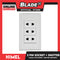Himel 3 Gang 2 Pin Socket + Shutter HWDC32PS