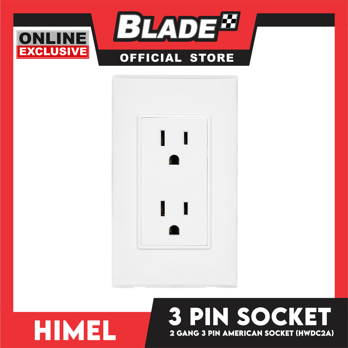 Himel 2 Gang American Socket HWDC2A