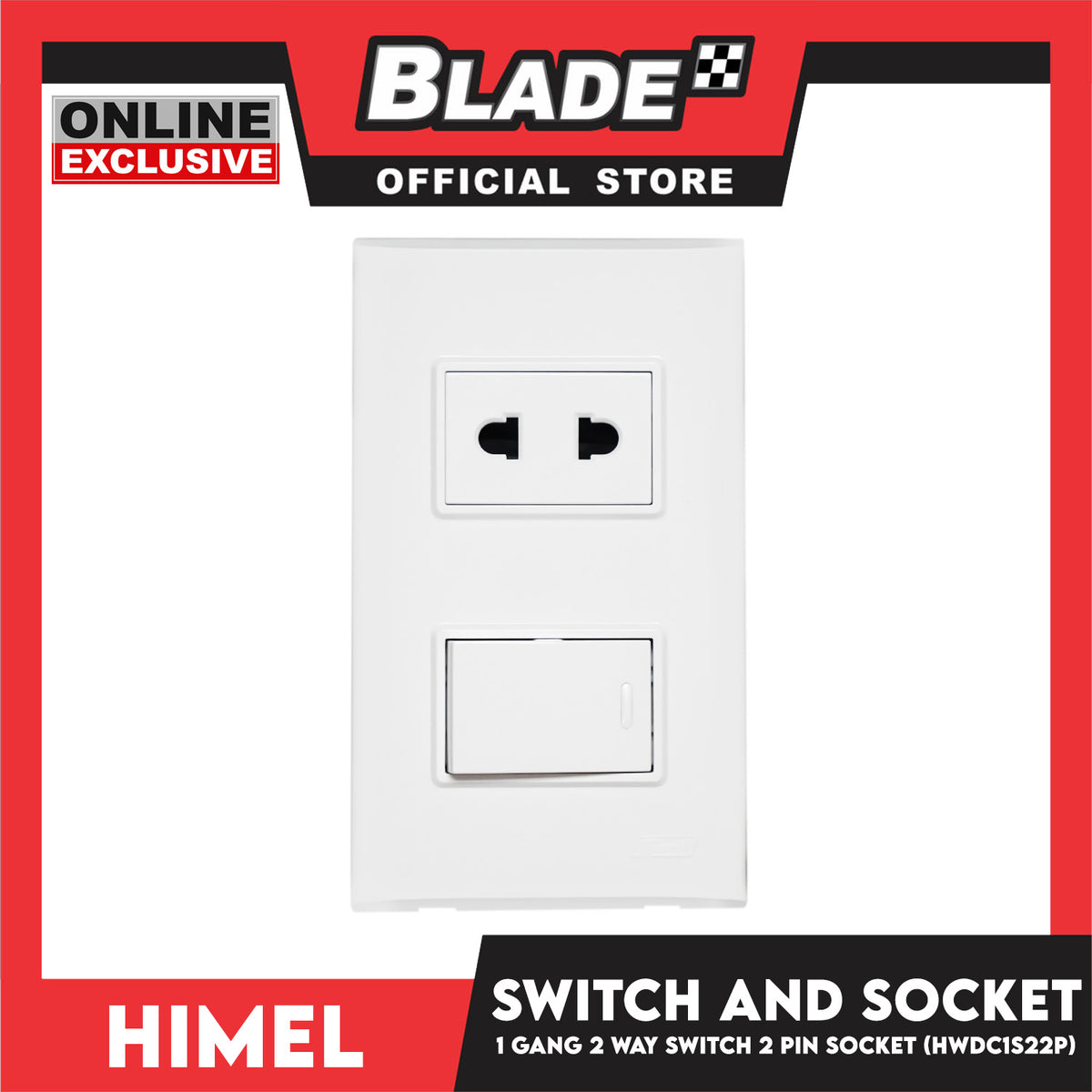 Himel 1 Gang 2 Way Switch 2 Pin Socket HWDC1S22P