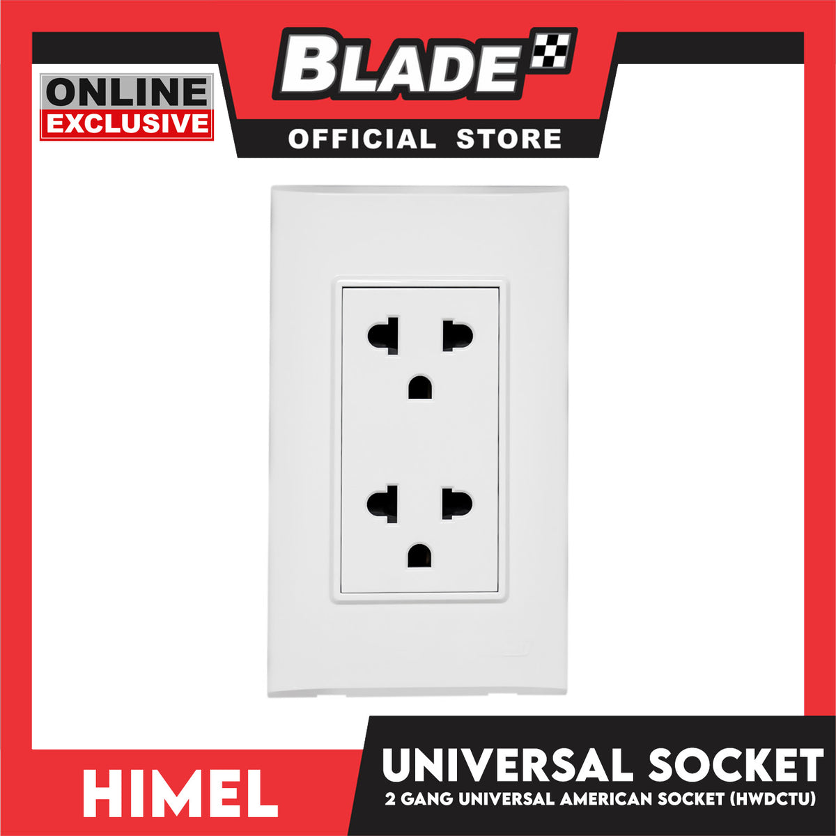Himel 2 Gang Universal American Socket HWDCTU