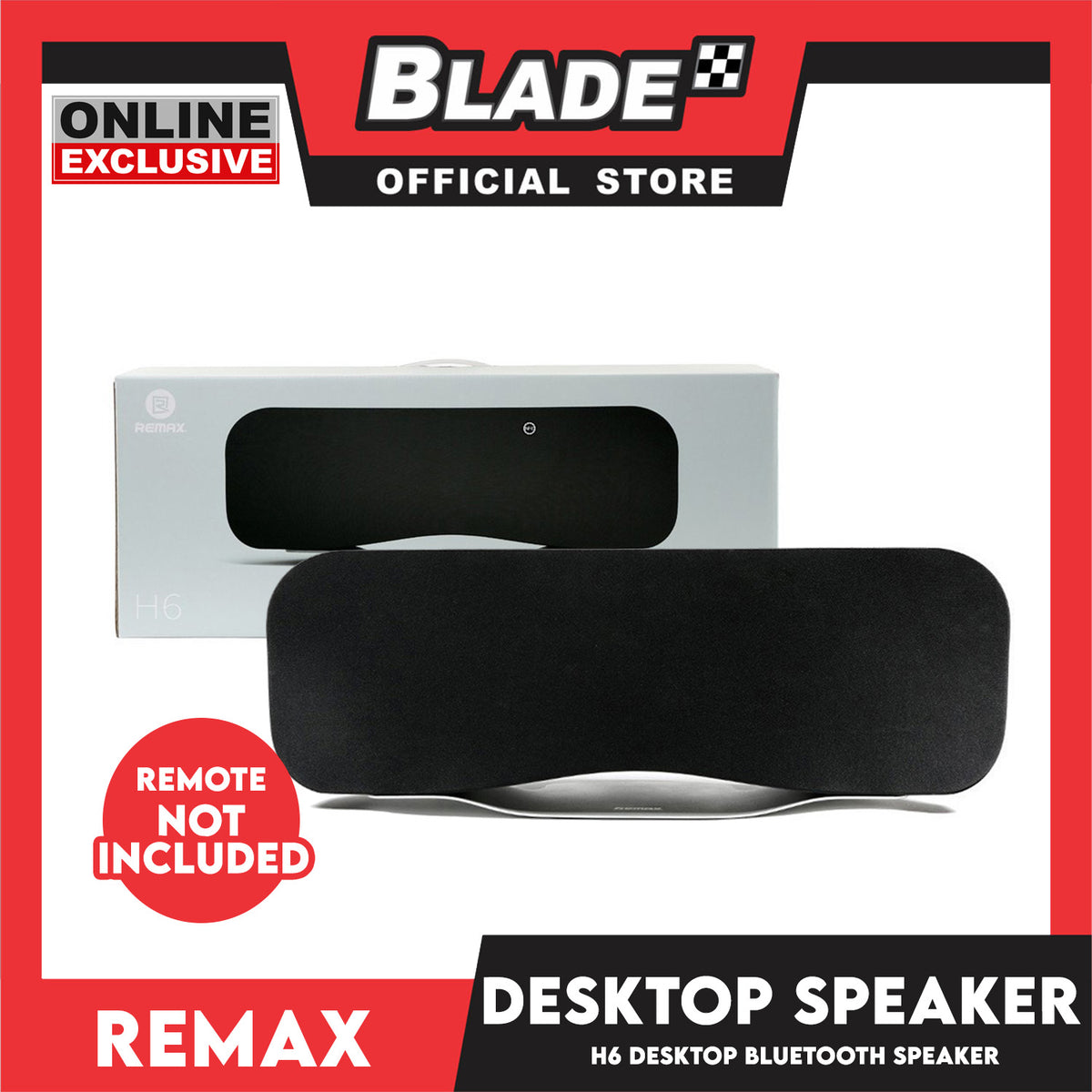 Remax Desktop Hifi Bluetooth Speaker H6 Shock Bass Stereo 3D Sound without remote