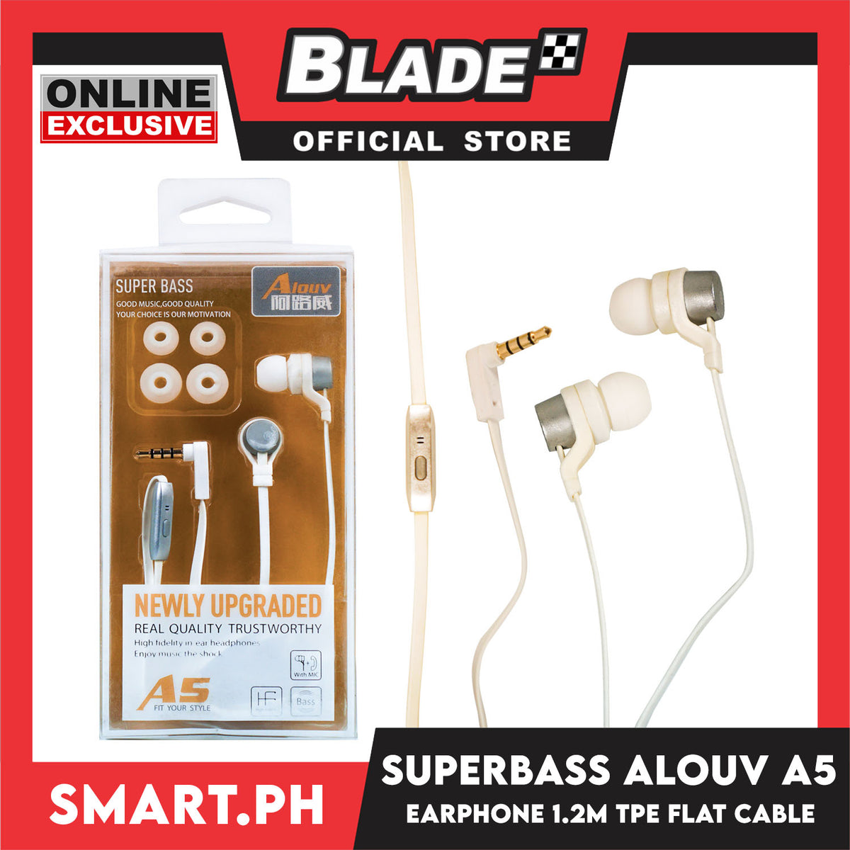 Gifts Earphone With Extra Earbuds Superbass Alouv A5