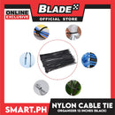 20pcs Cable Tie Organizer Nylon 12' ' (Black) Cables And Cords Lock Organizer Set Per Pack