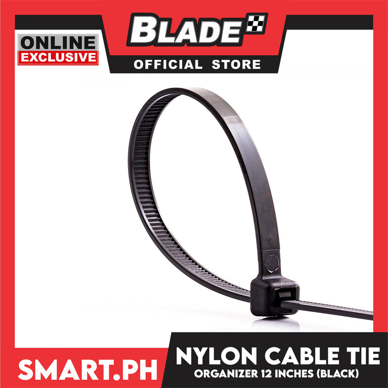 20pcs Cable Tie Organizer Nylon 12' ' (Black) Cables And Cords Lock Organizer Set Per Pack
