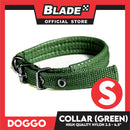 Doggo Dog Collar Adjustable Buckle Small Size (Green) Collar Nylon for Dog