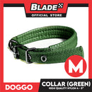 Doggo Dog Collar Adjustable Buckle Medium Size (Green) Collar Nylon for Dog