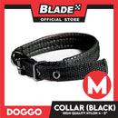 Doggo Dog Collar Adjustable Buckle Medium Size (Black) Collar Nylon for Dog