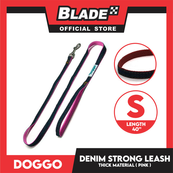 Doggo Strong Leash Denim Design Small (Pink) Leash for Your Dog