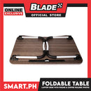 Portable Folding Table for Study, Laptop Desk, Mini Laptop Support Tray for Sofa Bed (White) 60 x 40 x 28cm