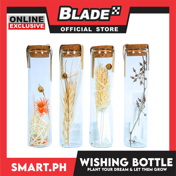 Gifts Wishing Bottle With Dried Plant, Your Dream And Let Them Grow (Assorted Dried Plant Design)