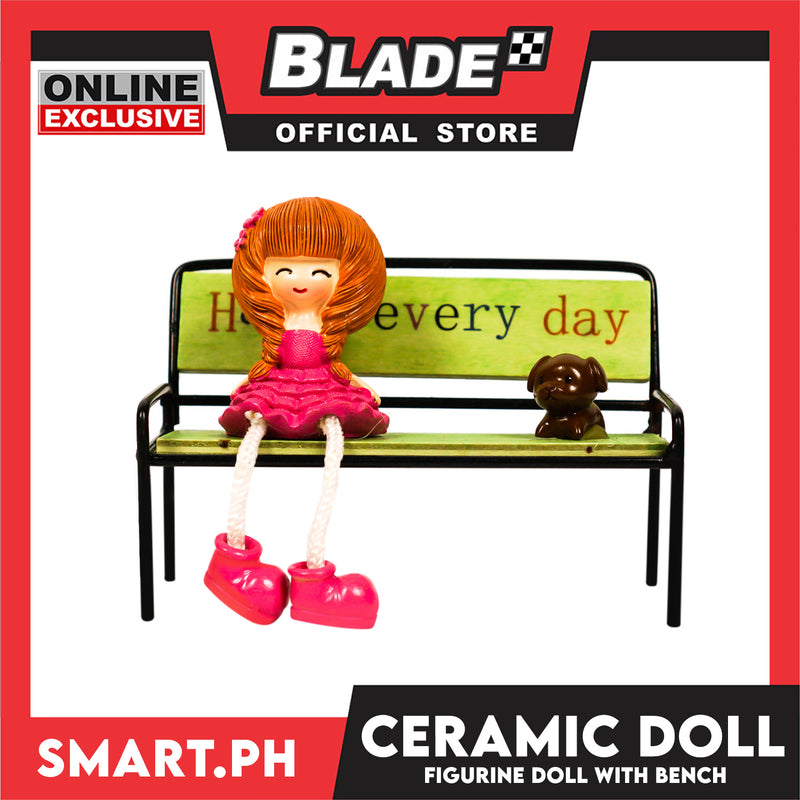 Gifts Ceramic Doll With Bench MB615B (Assorted Designs and Colors)