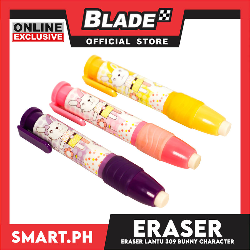 Gifts Eraser, Pen Shape With Character Design 309 (Assorted Colors)