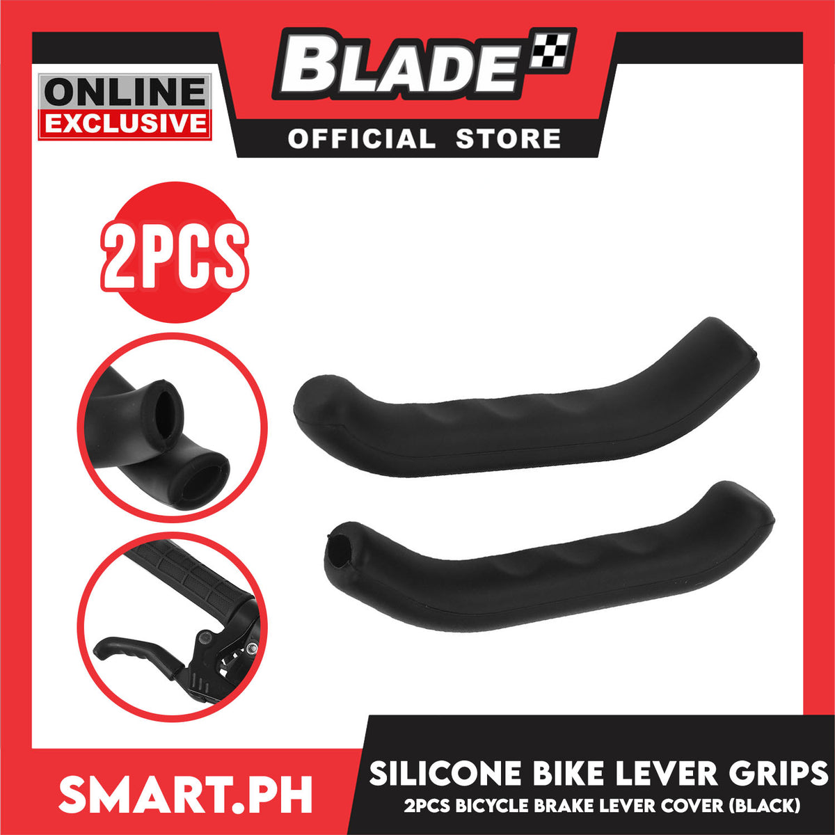 2pcs Silicone Bicycle Brake Lever Grips Protective Cover (Black)