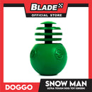 Doggo Snow Man (Green) Ultra Tough Rubber Dog Toy And Can Put Dog Treats Inside