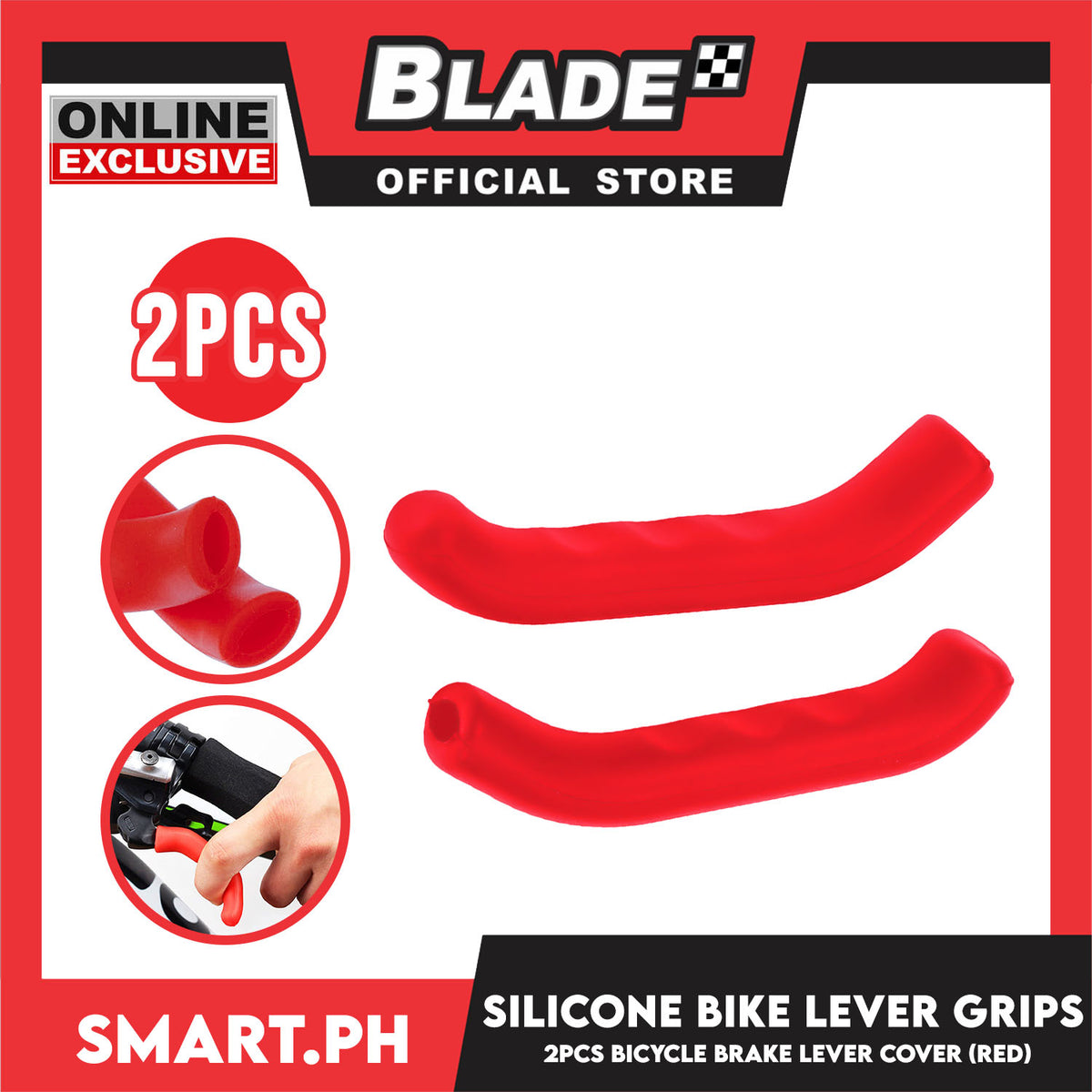 2pcs Silicone Bicycle Brake Lever Grips Protective Cover (Red)