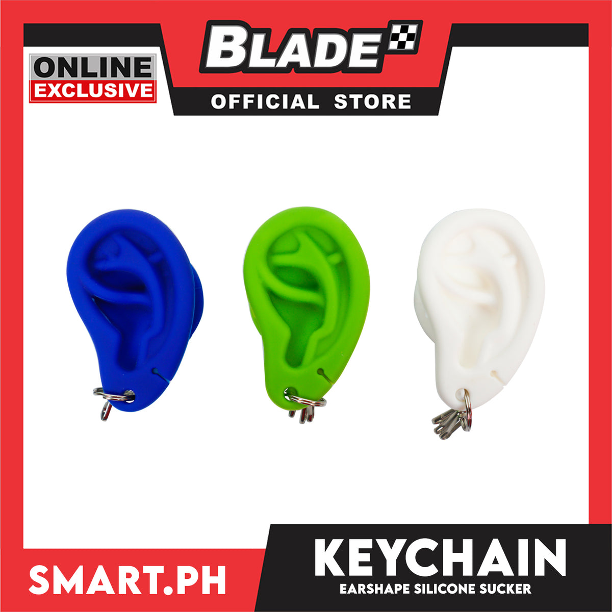Gifts Keychain Earshape Silicone Sucker Design (Assorted Colors)