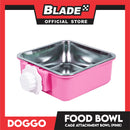 Doggo Quad Cage Attachment Bowl (Pink) Thick Plastic Material Pet Feeding Bowl