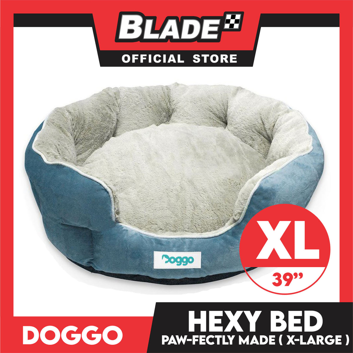 Doggo Hexy Bed (Extra Large) Comfortable Dog Bed