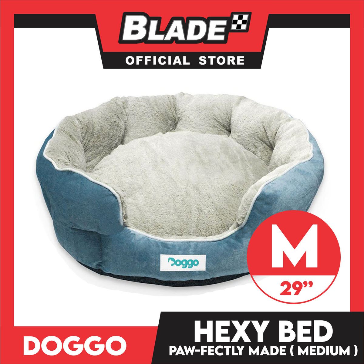 Doggo Hexy Bed (Medium) Comfortable Dog Bed
