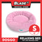 Doggo Relaxing Bed Pink (Small) Round Fur Bed Machine Washable