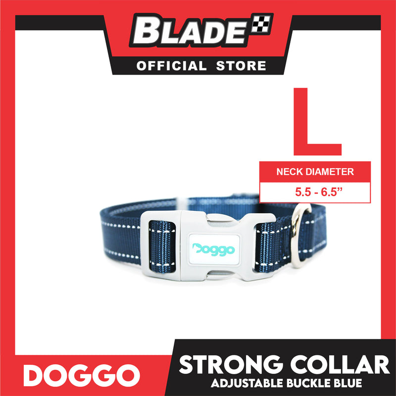 Doggo Strong Collar Large Size (Blue) Soft And Durable Collar for Your Dog