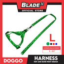 Doggo Harness Leash With Design Large Size (Green) Harness Leash for Your Puppy