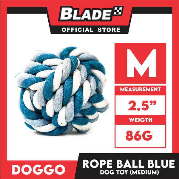 Doggo Rope Ball Medium Size (Blue) Perfect Toy for Dog