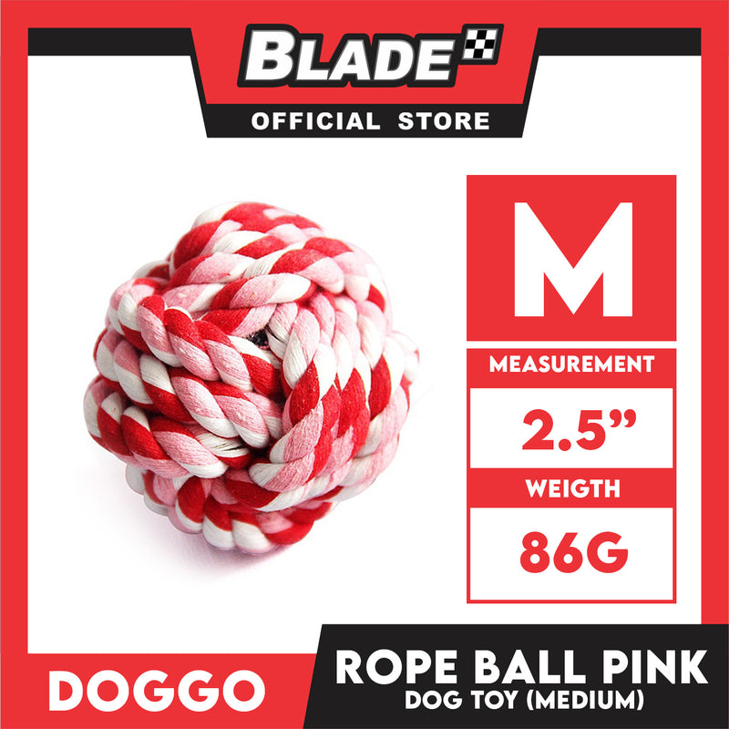 Doggo Rope Ball Medium Size (Pink) Perfect Toy for Dog