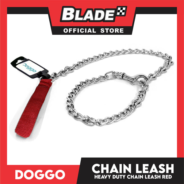 Doggo Heavy Duty Chain Leash (Red) 42 inches Leash Length for Your Dog