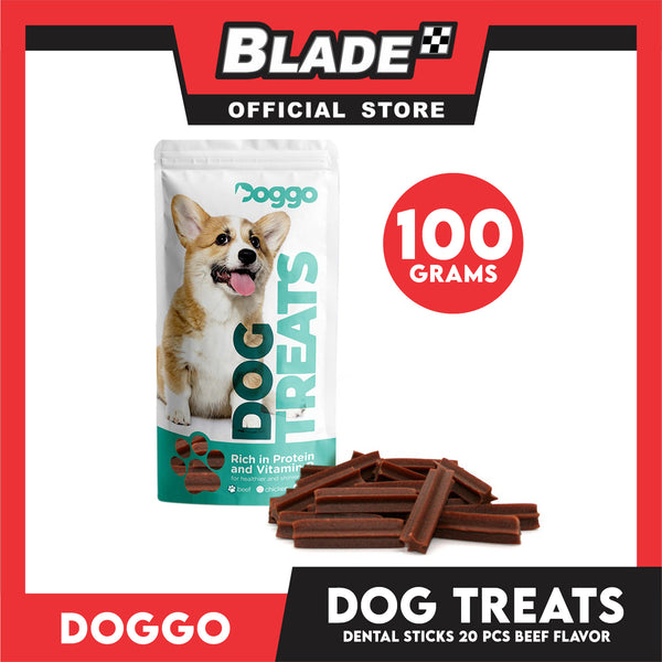 Doggo Dog Treats Dental Sticks 20 pcs. (Beef Flavor) Dental Treats for Your Dog