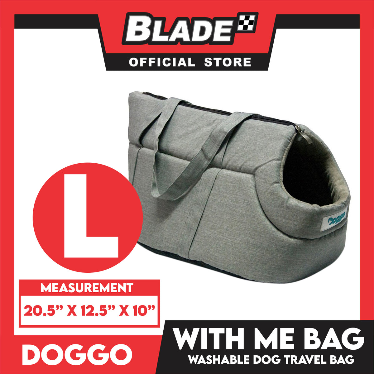 Doggo with me Bag Breathable Head-Out Dog Travel Carrier Bag (Large)