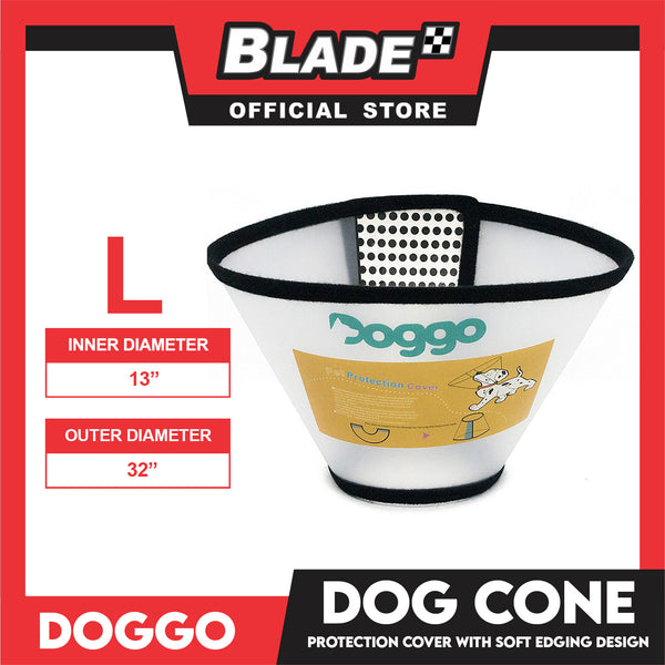 Doggo Dog Cone Protection Cover Adjustable Cone Protective Collar (Large)