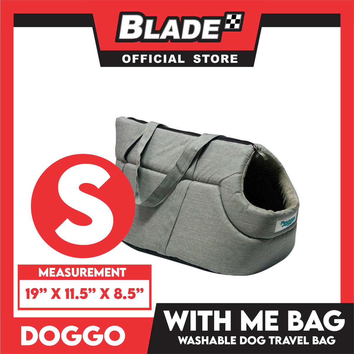 Doggo With Me Bag, Dog Travel Bag Washable (Small)