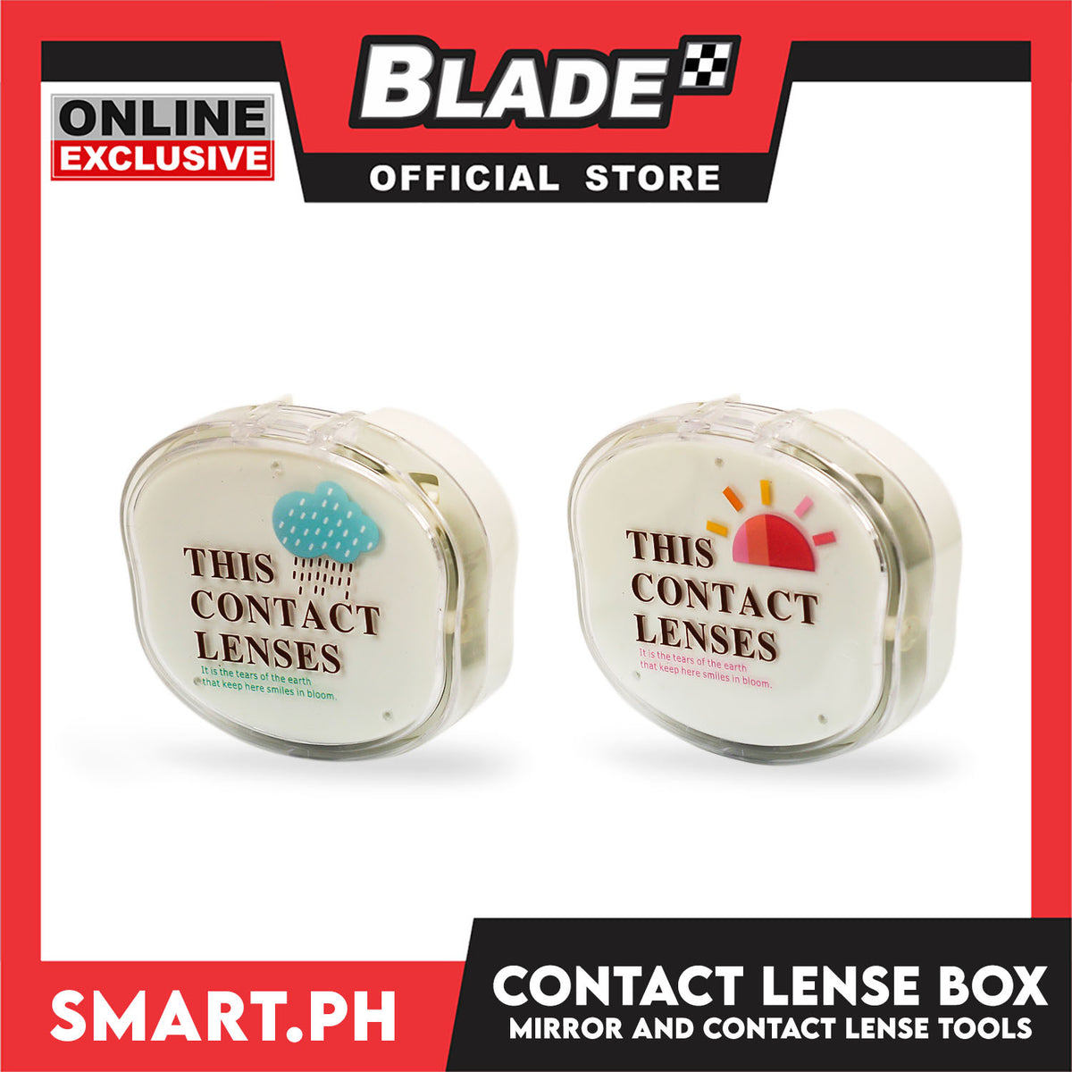 Gifts Contact Lense Box With Mirror 0982F (Assorted Print Designs)