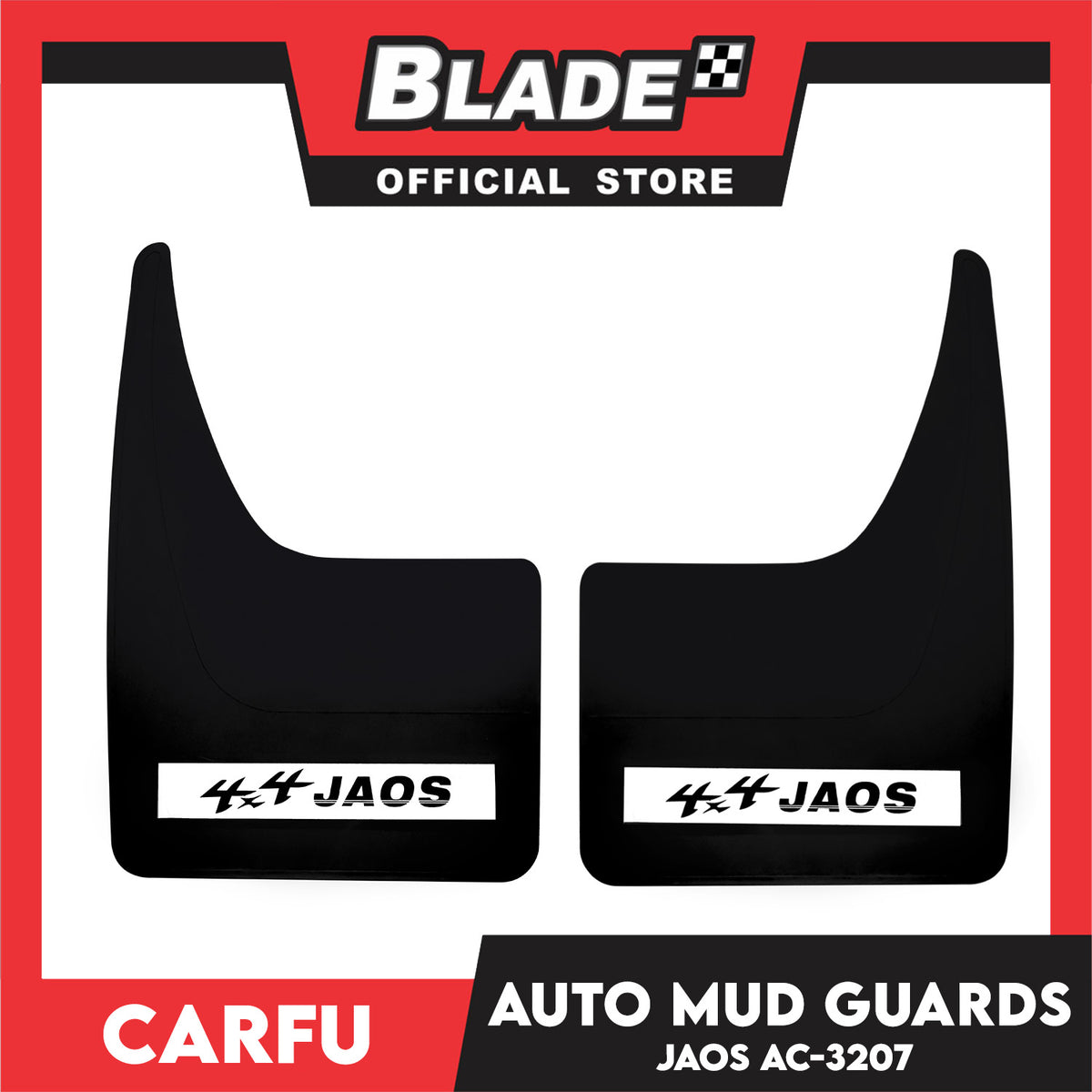 Carfu Auto Mud Guards Jaos AC-3207 (Black) Fits for All Kinds Of Truck Van And RV's (Set of 2)
