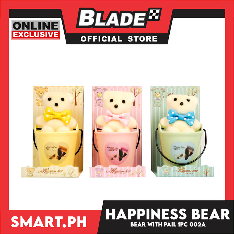 Gifts Happiness Bear With Pail 002A (Assorted Colors)