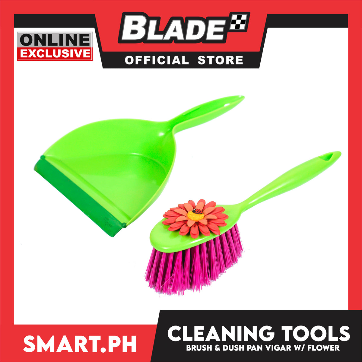 Gifts Cleaning Tools Broom Brush and Dust Pan With Flower Design NS4050