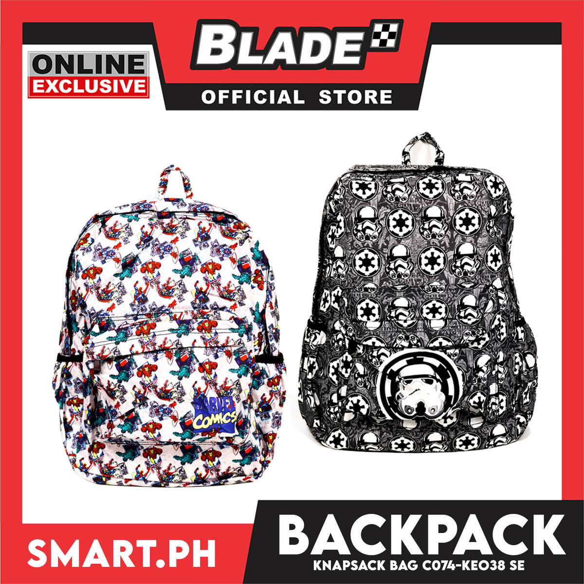 Gifts Backpack Bag Knapsack Memctotem C074-KE038 SE (Assorted Colors and Character Designs)