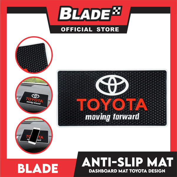 Anti-Slip Mat Car Dashboard Mat Toyota Design (Black)