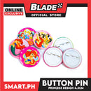 Gifts Fashion Button Pin, Badge Pin 4.3cm (Assorted Princess Designs And Colors)