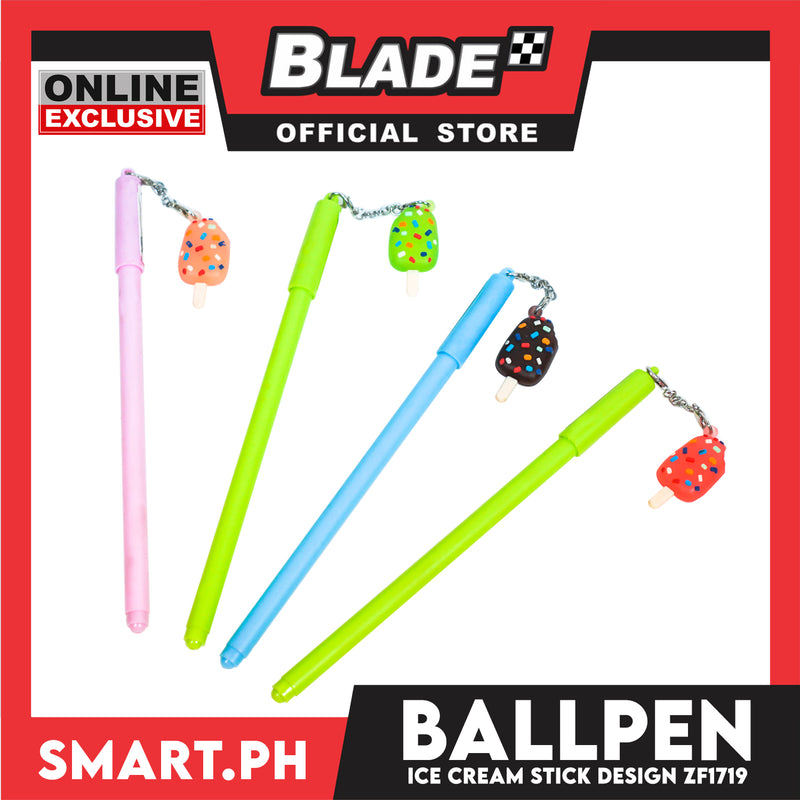 Gifts Ballpen Ice Cream On Stick Design, Black Ink ZF1719 (Assorted Colors)