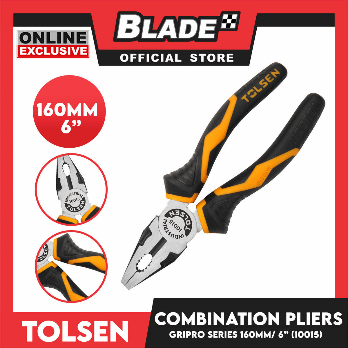 Tolsen Combination Pliers 160mm 6'' (Industrial) 10015