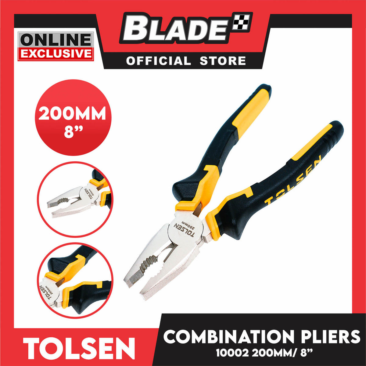 Tolsen Combination Pliers 200mm 8'' 10002
